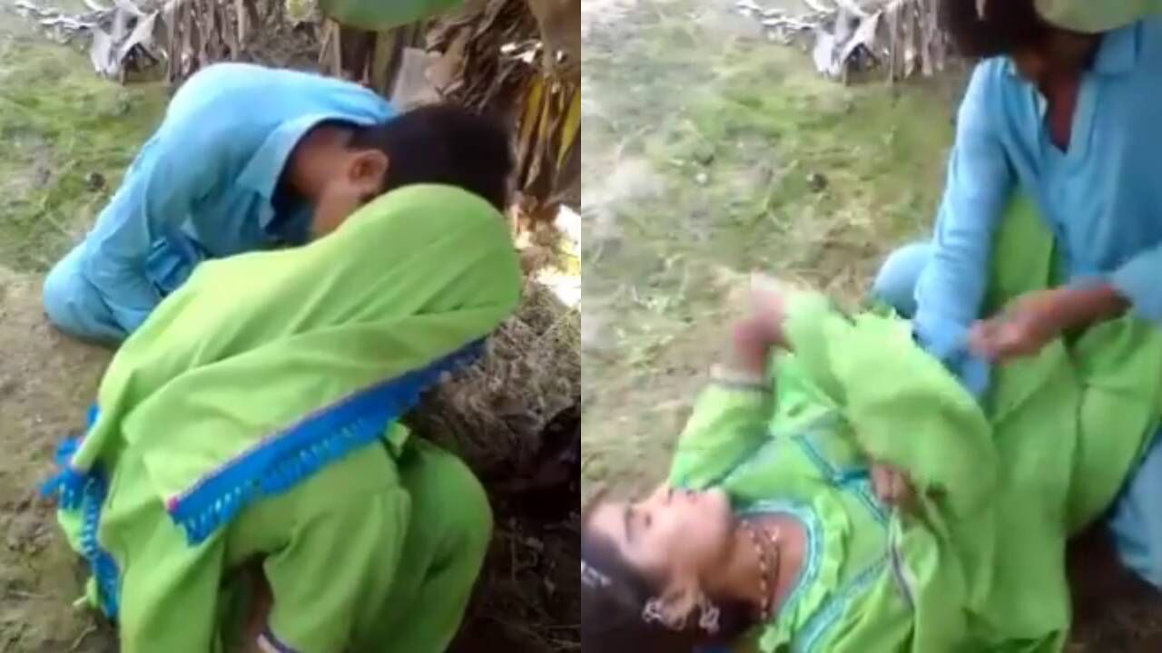 Pakistani village girl getting fucked by her bf in jungle